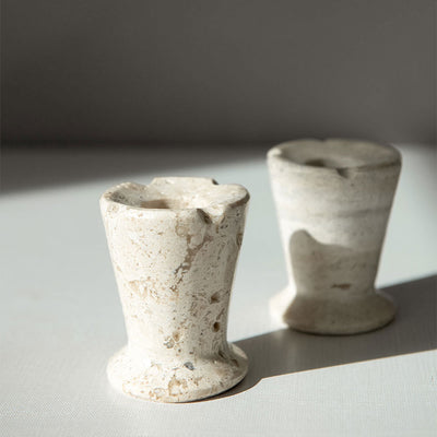 Travertine Candle Holder