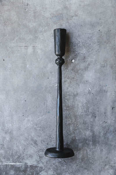 Hand-Forged Iron Candlestick Set