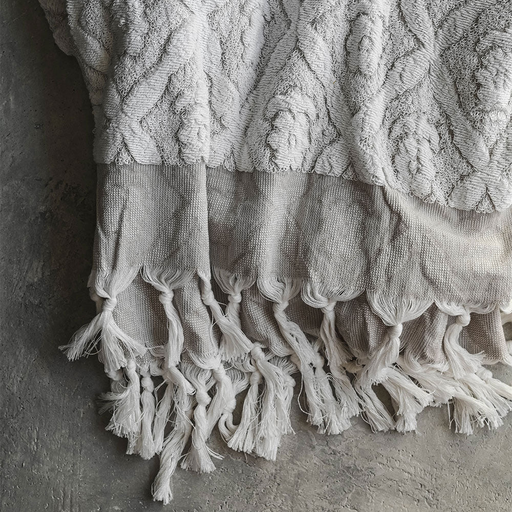 Bloom Cotton Turkish Towel - Taupe