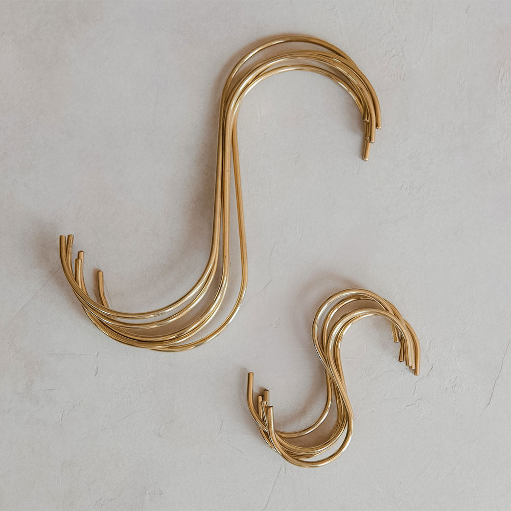 S Utility Hook - Unlacquered Brass