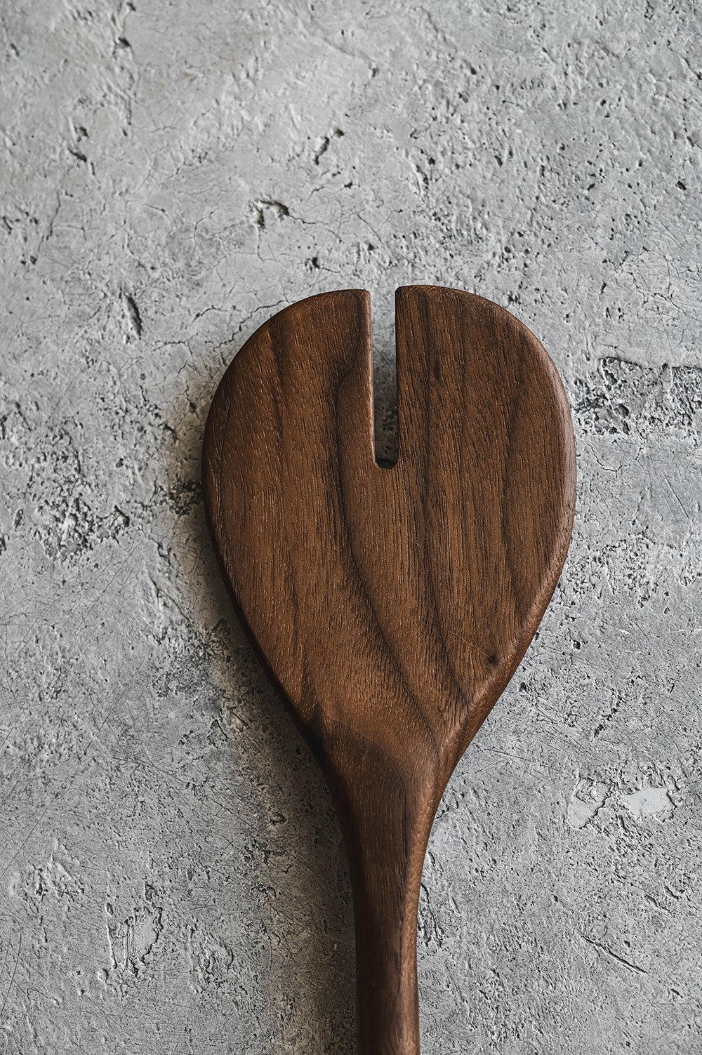 Hand Carved Walnut Salad Servers