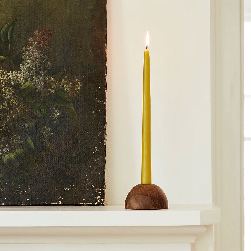 Walnut Taper Candle Holder
