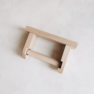 Oak Toilet Paper Holder