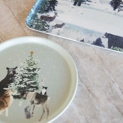 Linen Coated Forest Tray