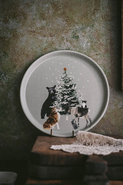 Linen Coated Winter Tray