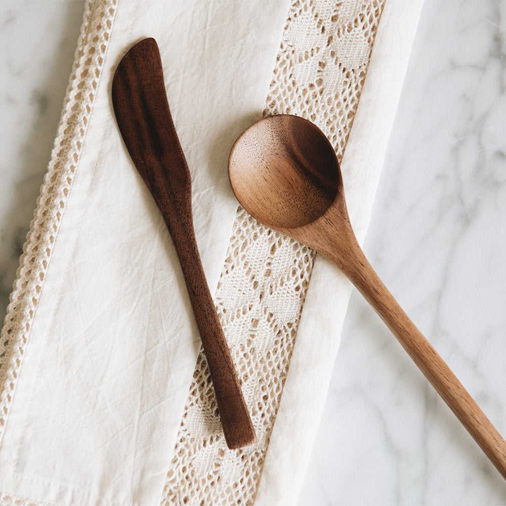 Hand Carved Walnut Butter Knife