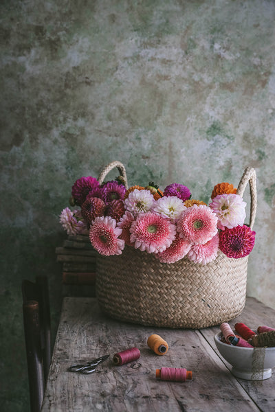 Woven Floor Basket With Handles