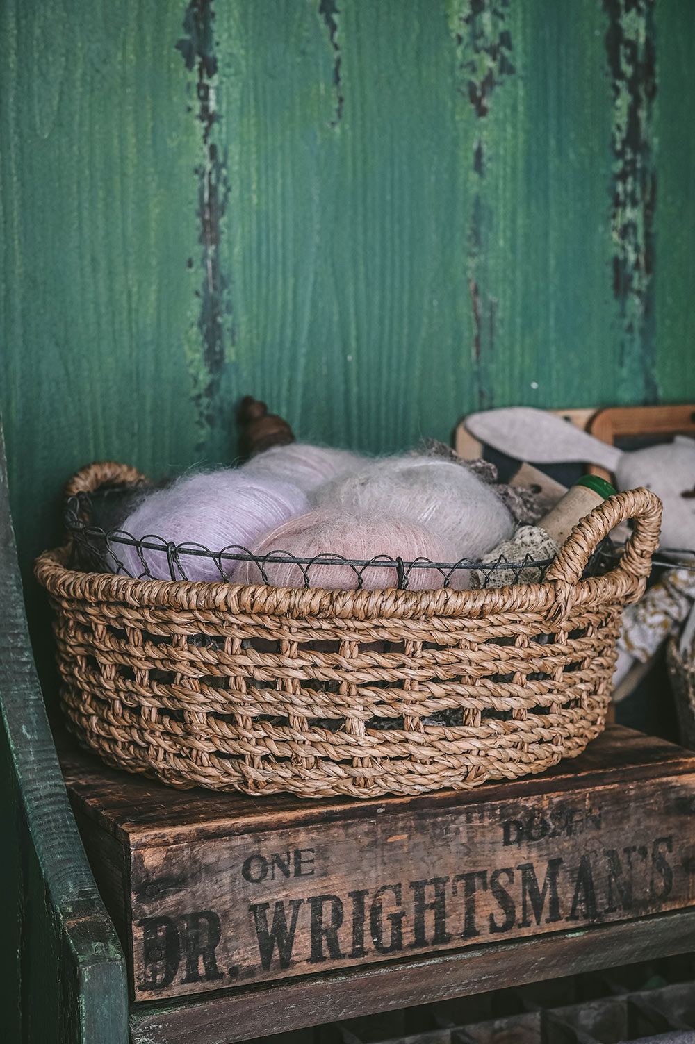 Woven Open Weave Wicker Basket