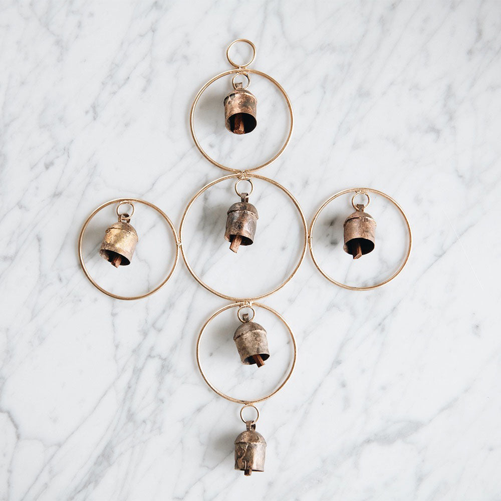 Handmade Copper Bell Chime - 5 Ring
