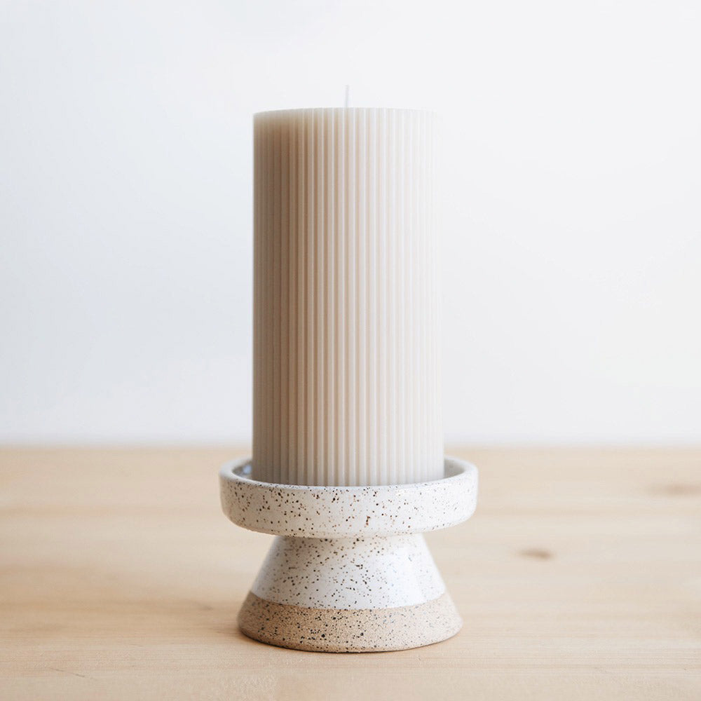 Ceramic Pillar Candle Holder