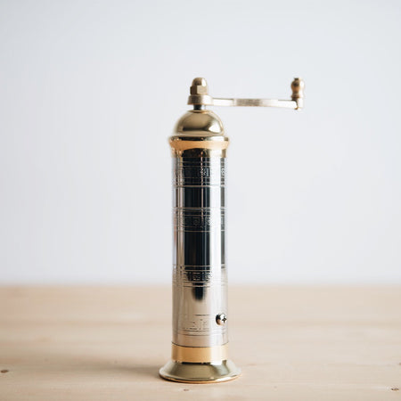 Chrome & Brass Salt Mill