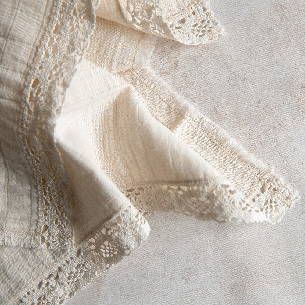 Cotton & Lace Napkin Set