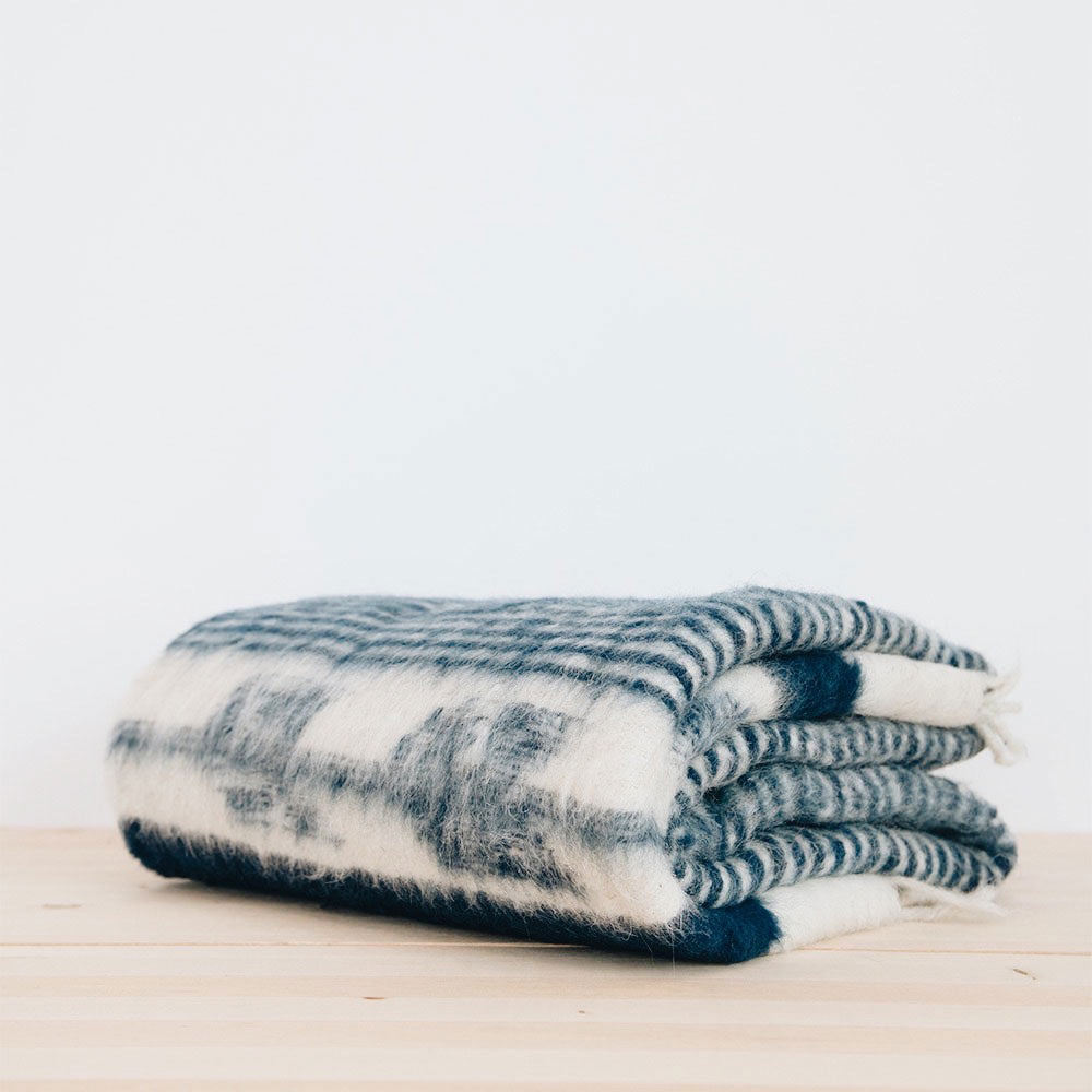Hand-Loomed Blanket - Indigo