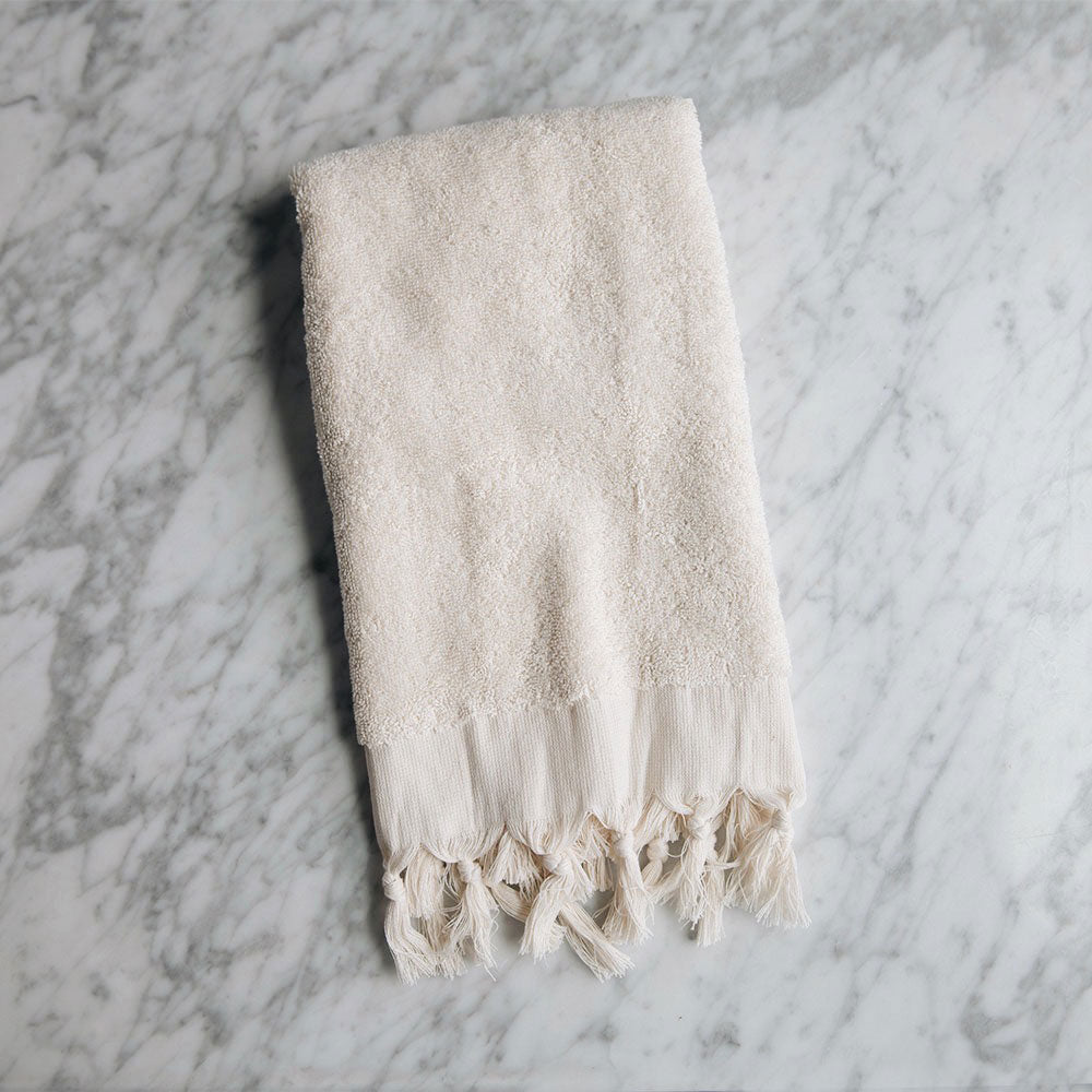 Hand-loomed Turkish Cotton Towel Natural –