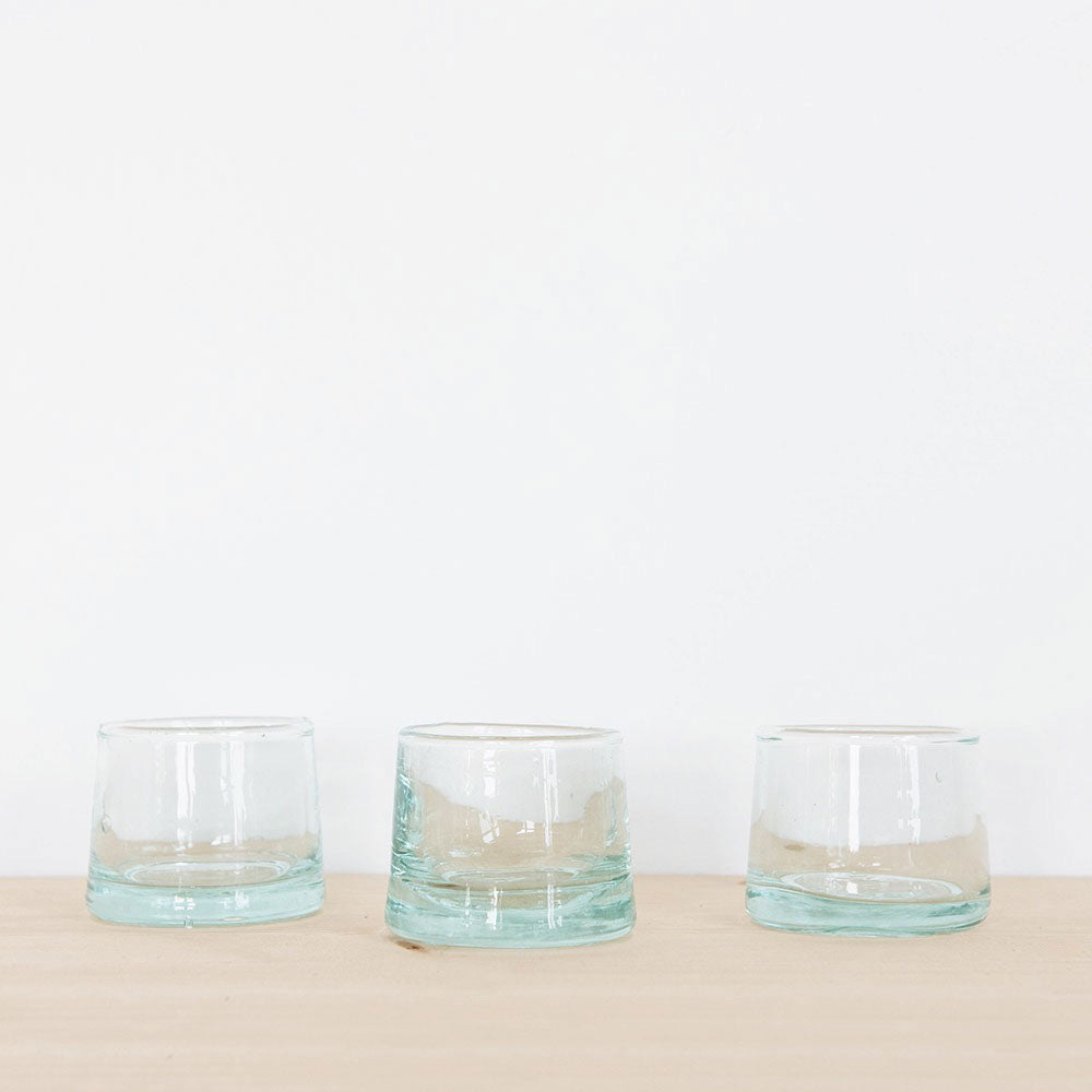 Recycled glass tea light holders hotsell