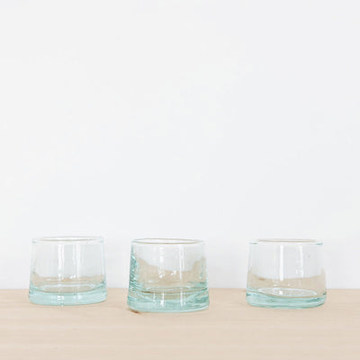Recycled Glass Candle Holder (set of 2)