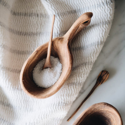 Wild Olive Wood Spice Bowl & Spoon