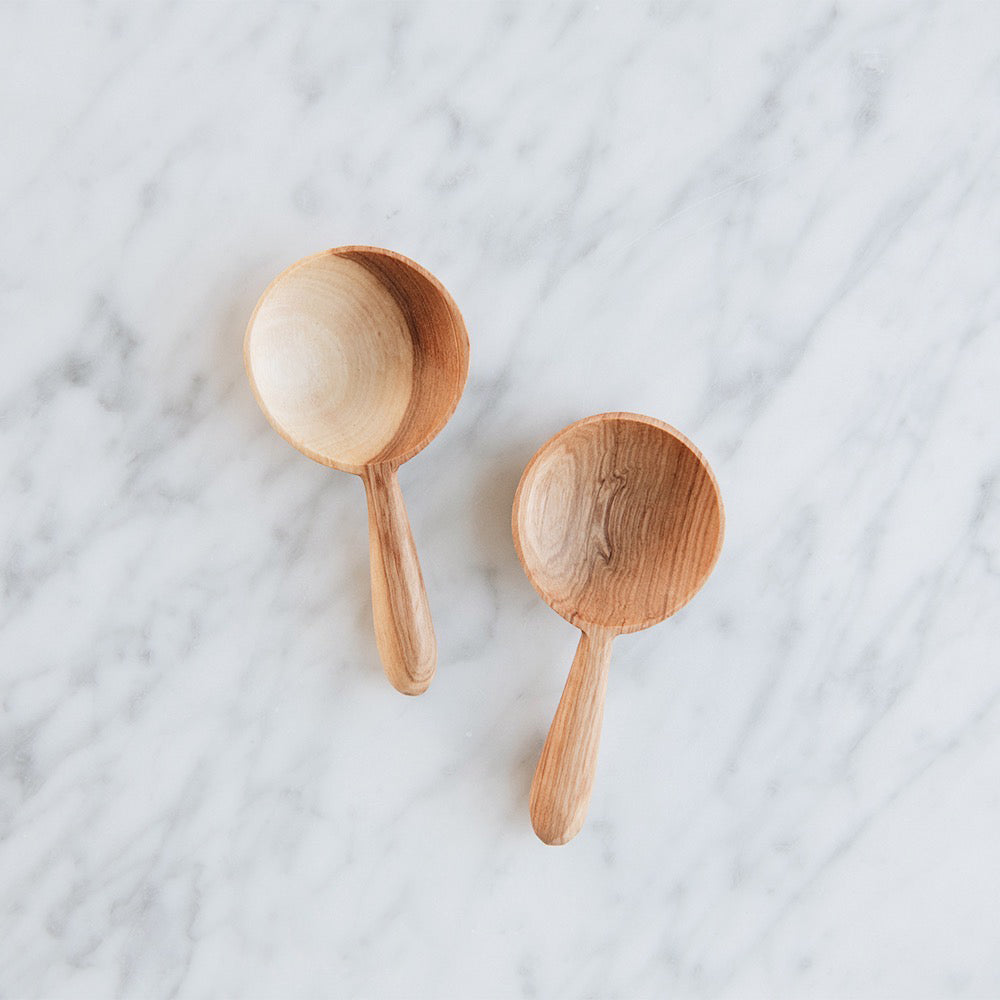 Wild Olive Wood Scoop Spoon Set