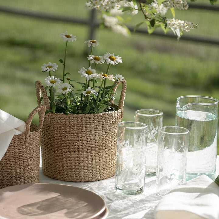small woven baskets for plants Small Woven Basket Set